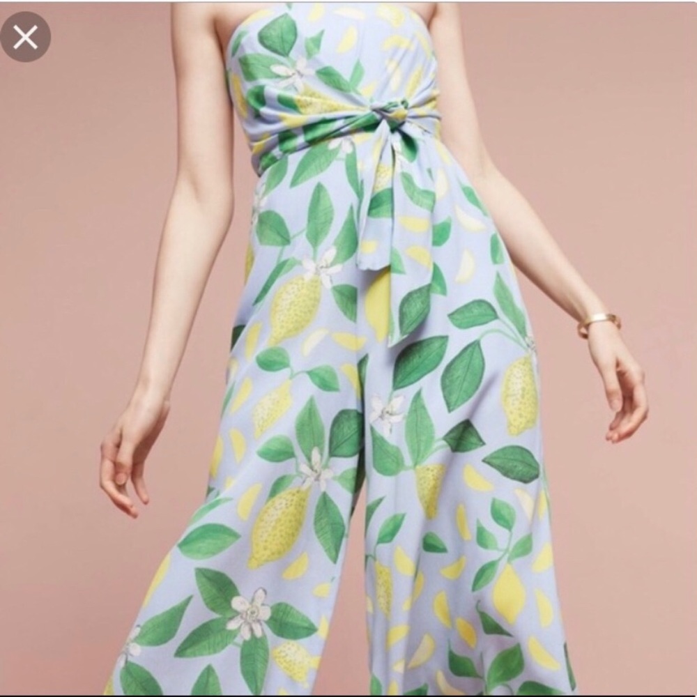 Anthropologie | Maeve Lemon Jumpsuit